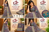 GP Prints Sarees Grey