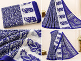 GP Print Saree Blue