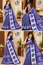 GP Print Saree Blue